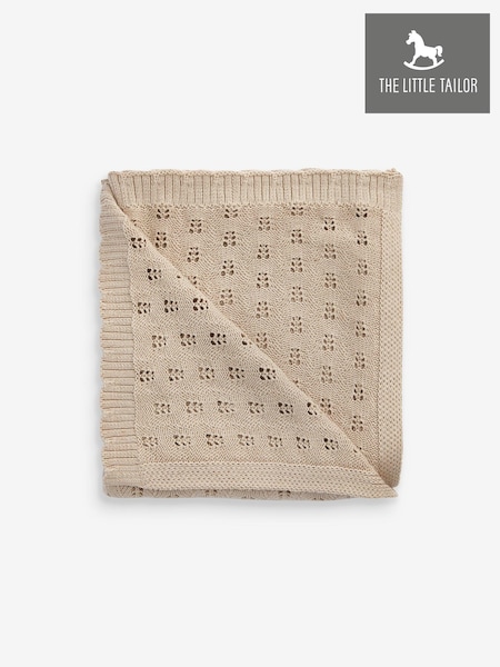 The Little Tailor Natural 100% Cotton Blanket (U35993) | £35