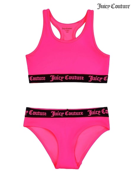 Juicy Couture Pink Logo Elastic Swim Set (U36216) | £35 - £48