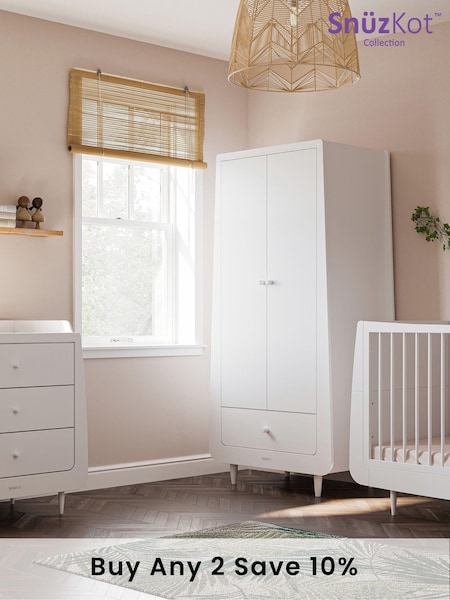 Snuz White SnuzKot Skandi 3 Piece Nursery Furniture Set (U36484) | £1,220