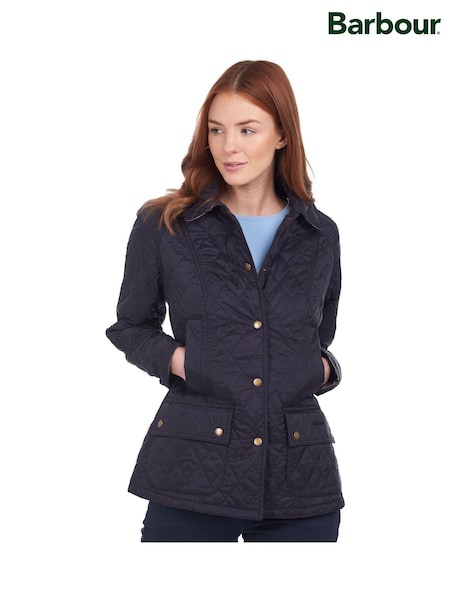 Barbour® Navy Blue Summer Beadnell Quilt Jacket (U39693) | £125