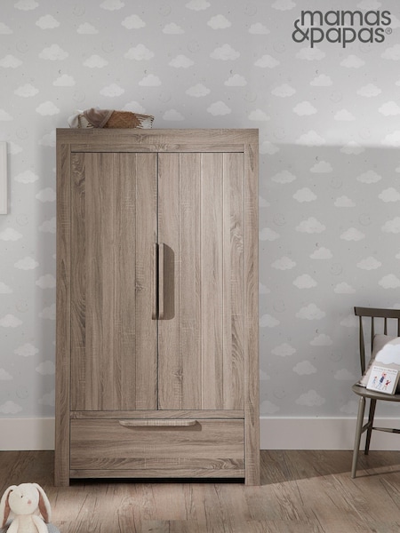Mamas & Papas Grey Wash Franklin Full-Sized Wardrobe (U40722) | £589