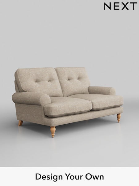 Boucle Weave Easy Clean/Dark Natural Erin Buttoned Back Deep Relaxed Sit (U42931) | £1,125