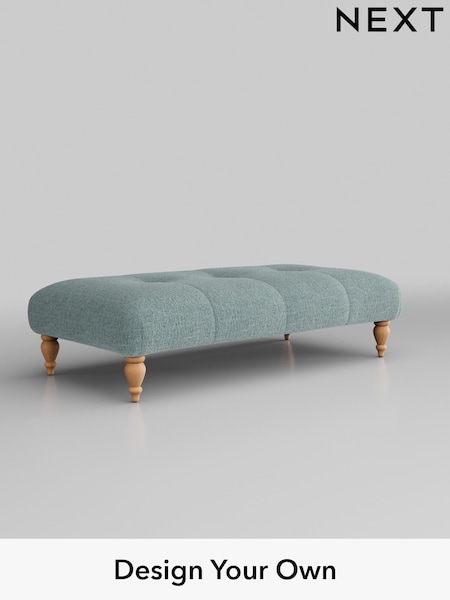 Chunky Chenille/Light Teal Green Erin Buttoned Back Deep Relaxed Sit (U42944) | £499