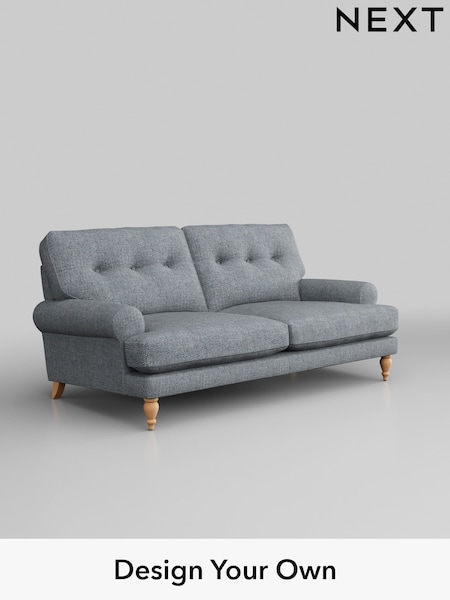 Chunky Weave/Dark Blue Erin Buttoned Back Deep Relaxed Sit (U42950) | £1,325