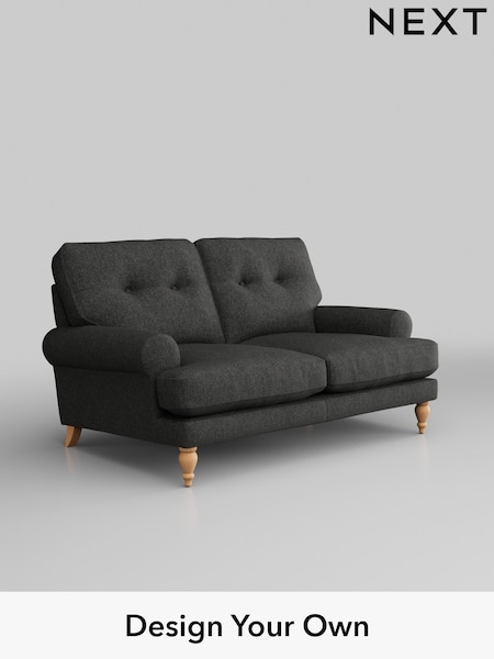 Tweedy Blend Easy Clean/Charcoal Grey Erin Buttoned Back Deep Relaxed Sit (U42978) | £1,125
