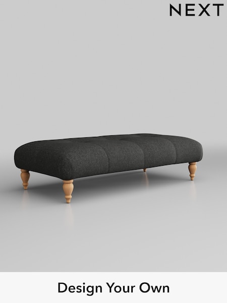Tweedy Blend Easy Clean/Charcoal Grey Erin Buttoned Back Deep Relaxed Sit (U42978) | £450