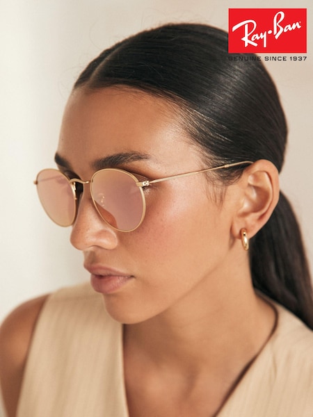 Ray-Ban Small Round Metal Sunglasses (U43223) | £174