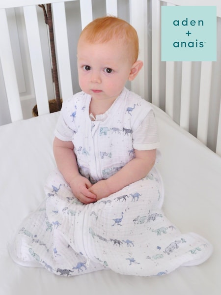 aden + anais Blue 100% Cotton Sleeping Bag (U43461) | £35