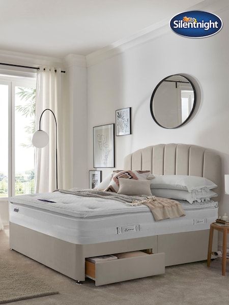 Silentnight Natural Mirapocket 2000 Geltex Pillowtop Mattress and 2 Drawer Divan Base Bed Set (U43553) | £995 - £1,255