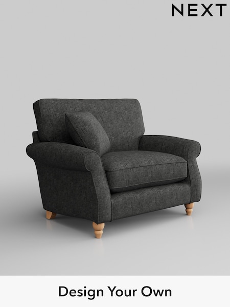 Boucle Weave Easy Clean/Charcoal Grey Ashford Relaxed Sit (U43657) | £925