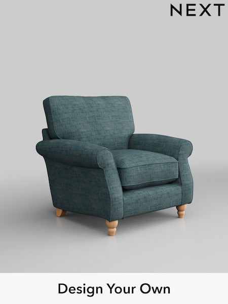 Boucle Weave Easy Clean/Dark Teal Green Ashford Relaxed Sit (U43659) | £825