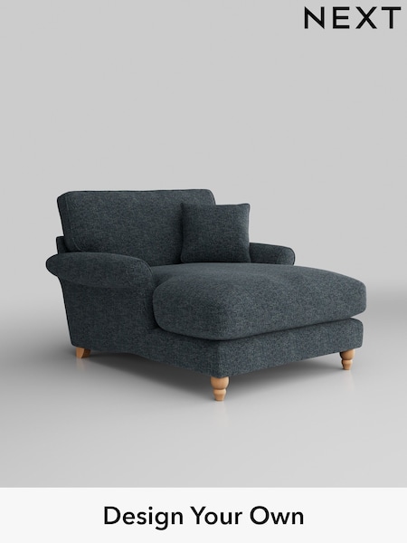 Chunky Chenille/Dark Navy Blue Ashford Relaxed Sit (U43668) | £1,175