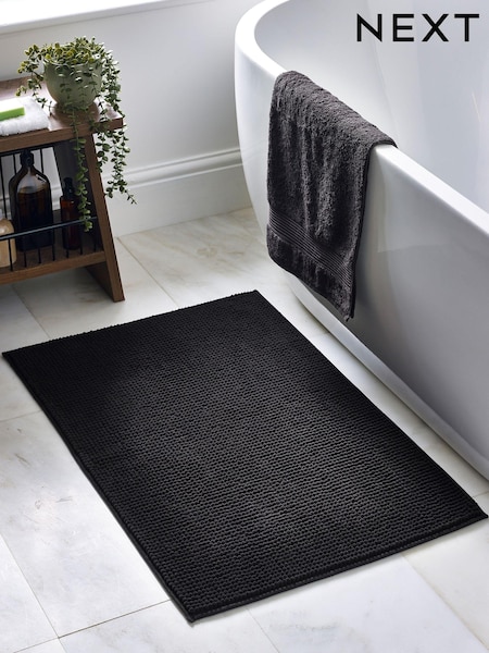Black Bobble X-Large Bath Mat (U43821) | £14