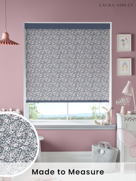 Laura Ashley Purple Libby Floral Made To Measure Roller Blind (U44739) | £58