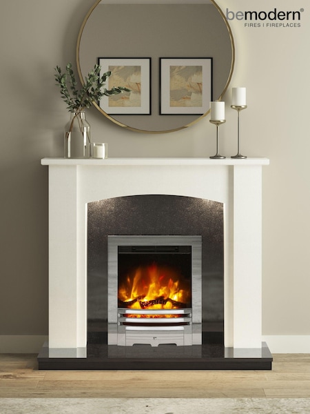 Be Modern White Somerton Marble Curved Arch Fireplace Surround (U44860) | £850
