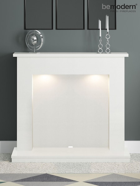 Be Modern White Allensford Marble Inglenook Fireplace Surround (U44861) | £925