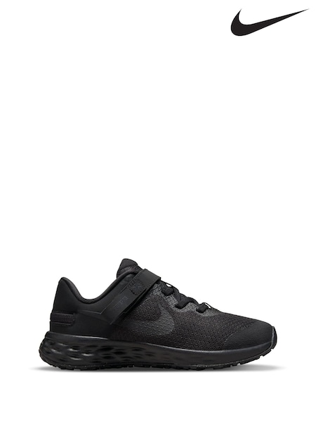 Nike Black Revolution 6 FlyEase Junior Trainers (U45886) | £38