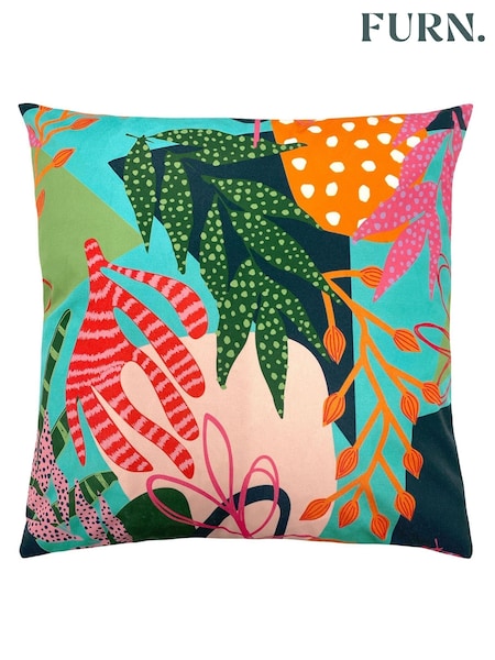 furn. Pink Coralina Outdoor Polyester Cushion (U46942) | £15