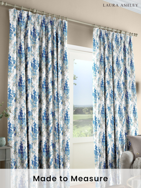 Laura Ashley Blue Sky Stocks Made To Measure Curtains (U47636) | £91