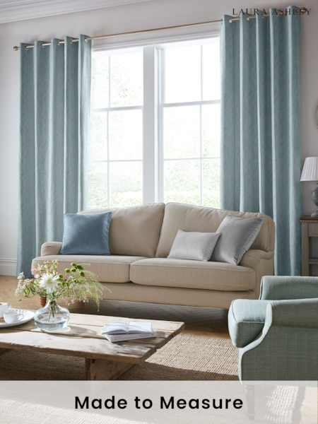 Laura Ashley Mid Seaspray Whinfell Made To Measure Curtains (U47638) | £91