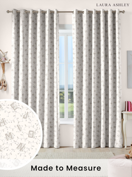 Laura Ashley Linen Natural Kids Ahoy Alphabet Made To Measure Curtains (U47717) | £91