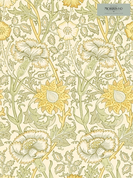 Morris & Co. Green Pink Rose Wallpaper (U48584) | £1