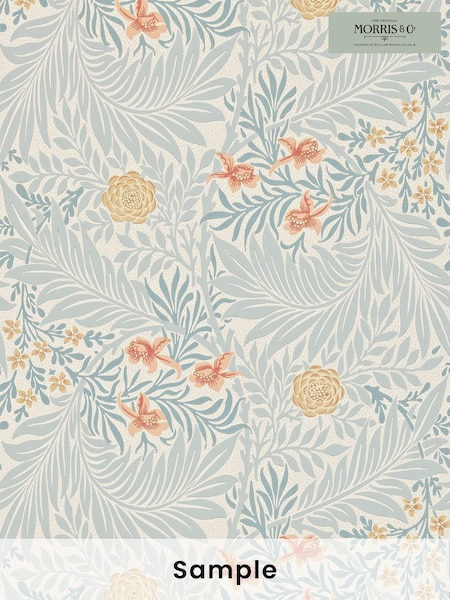 Morris & Co. Blue Larkspur Wallpaper (U48608) | £1