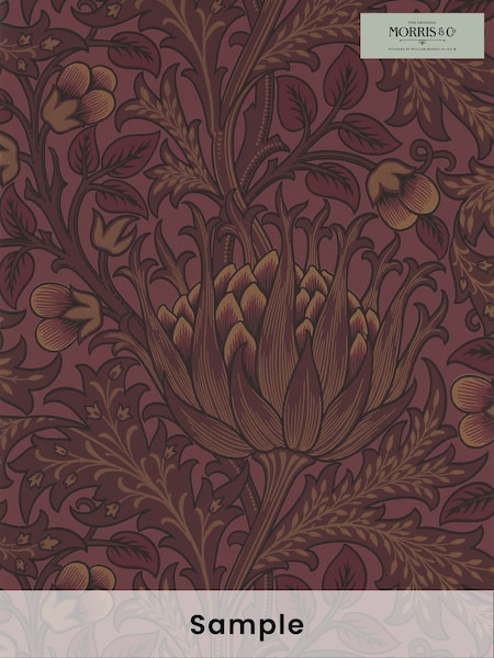 Morris & Co. Purple Artichoke Wallpaper (U48626) | £1