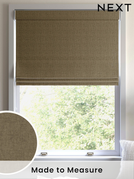 Hessian Brown Paso Made To Measure Roman Blinds (U51345) | £52