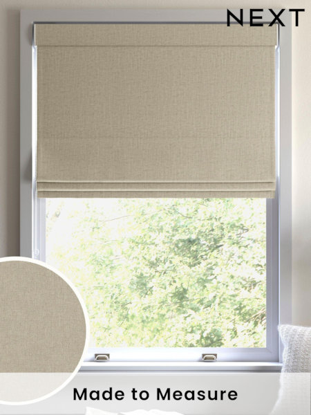 Oatmeal Natural Harvi Made To Measure Roman Blinds (U51356) | £52