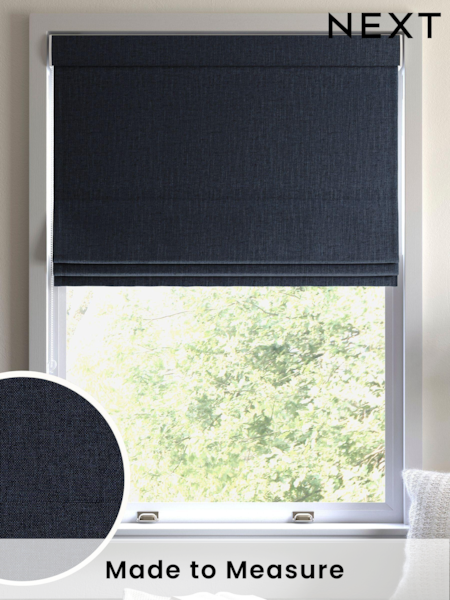 Danube Blue Harvi Made To Measure Roman Blinds (U51497) | £52