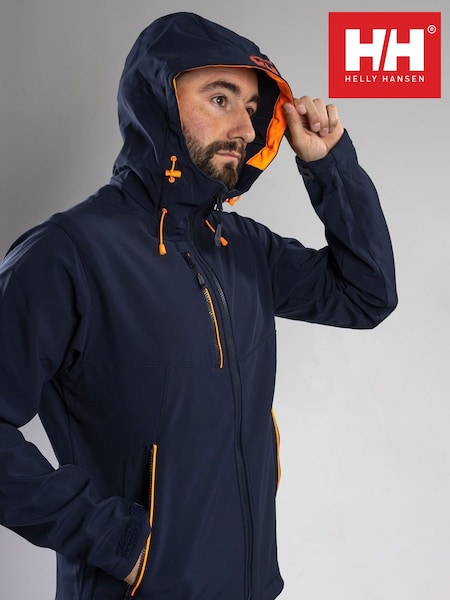 Helly Hansen Chelsea Blue Evolution Hooded Softshell Sweatshirt (U51962) | £130