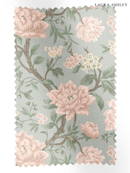 Laura Ashley Blush Pink Tapestry Floral Fabric By The Metre (U52387) | £50