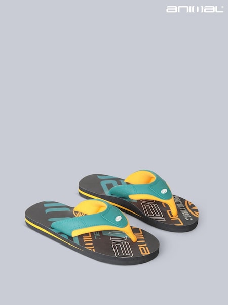 Animal Black Kids Jekyl Flip-Flops (U52682) | £20