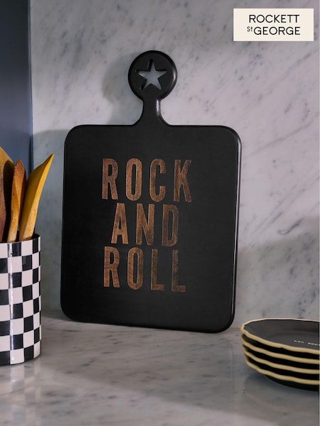Rockett St George Black Rock & Roll Wood Serveboard (U53054) | £36