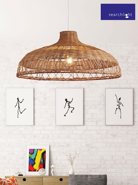Searchlight Natural Hatti Rattan Lamp Shade (U53524) | £75