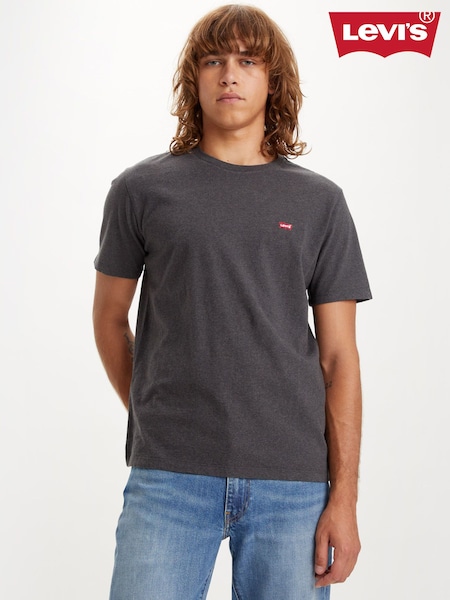 Levi's® Dark Charcoal Heather Original Housemark 100% Cotton T-Shirt (U54933) | £25