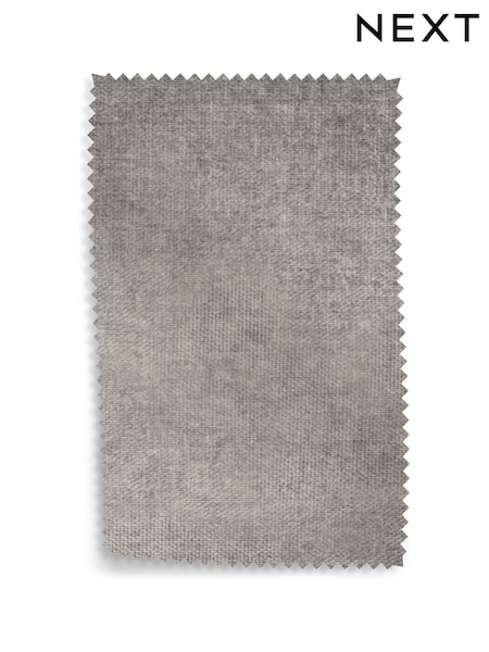 Light Steel Grey Fine Chenille Easy Clean Upholstery Swatch (U55529) | £0