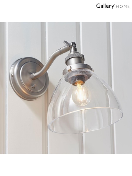 Gallery Home Brushed Silver Pierre Wall Light (U55981) | £66