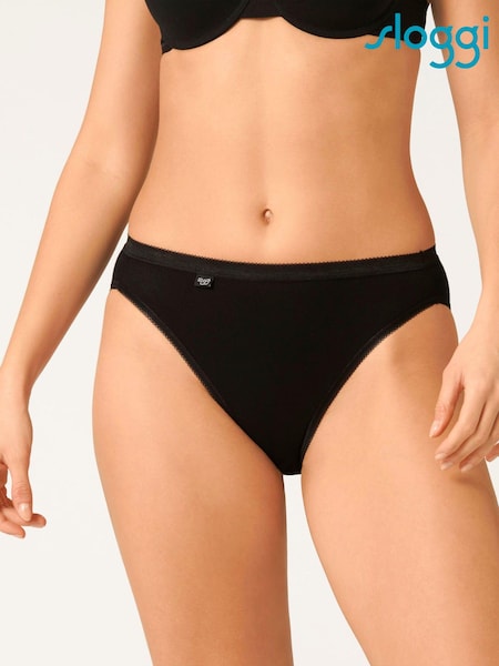 Sloggi Basic+ Tai Black Briefs 3 Pack (U56067) | £35
