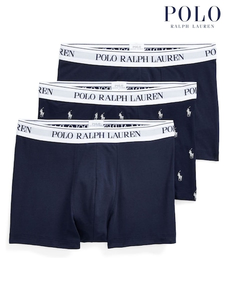 Polo Ralph Lauren Navy/Navy Pony Print Stretch Cotton Boxers 3 Pack (U57675) | £45