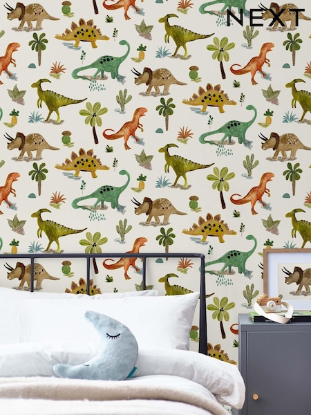 Natural Dinosaur & Friends A4 Wallpaper Sample (U58291) | £1