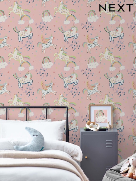 Pink Party Unicorn Paste The Wall A4 Wallpaper Sample (U58294) | £1