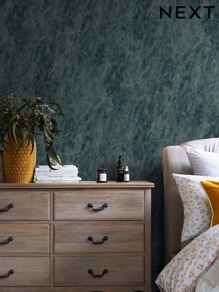 Blue Next Marble Effect A4 Wallpaper Sample (U58295) | £1