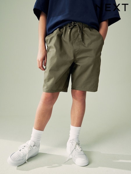 Khaki Green Single Pull-On Shorts (3-16yrs) (U60365) | £6 - £11