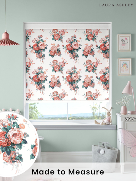 Laura Ashley Pale Cranberry Red Cecilia Made To Measure Roller Blind (U61041) | £58