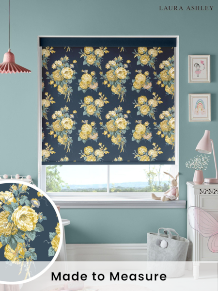 Laura Ashley Midnight Blue Cecilia Made To Measure Roller Blind (U61043) | £58