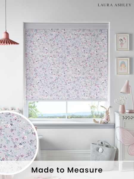 Laura Ashley Lavender Purple Blossoms Made To Measure Roller Blind (U61045) | £58