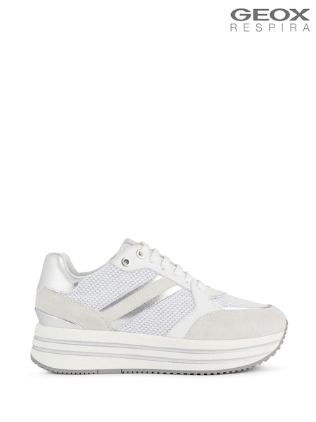 Geox Kency White Trainers (U62808) | £110