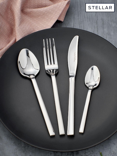Stellar Chrome James Martin 16 Piece Cutlery Set (U63459) | £58